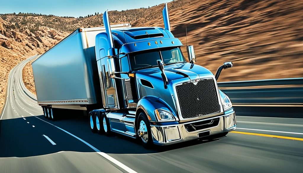 Professional freight truck fleet